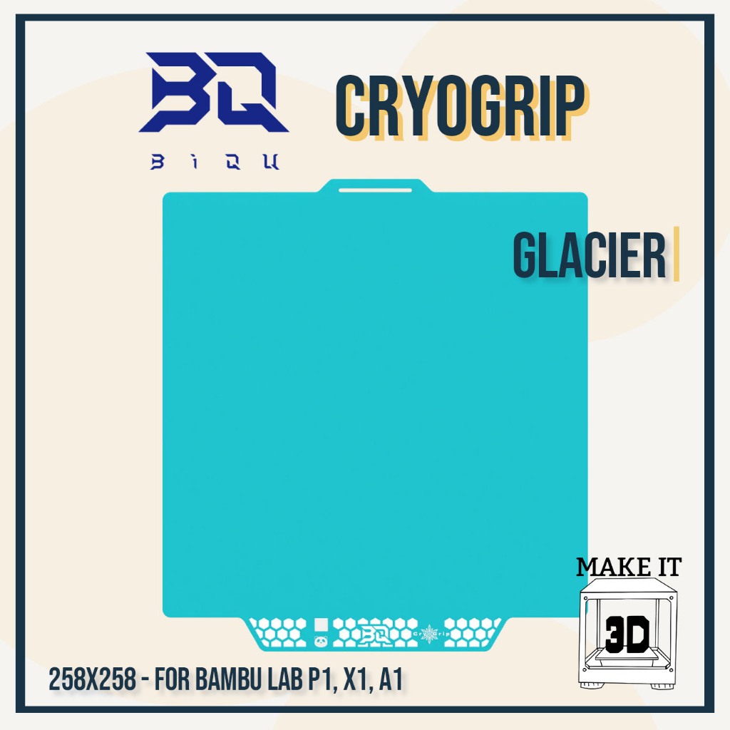 BIQU Panda Build plate CryoGrip Pro Glacier Frostbite for Bambu Lab, Voron, Kobra 3D printer
