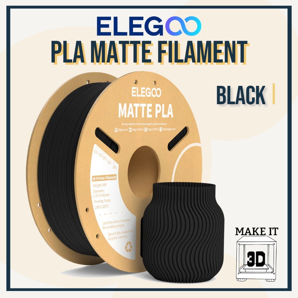 Elegoo PLA Matte Filament 1kg 1.75mm 3D Printing Filament