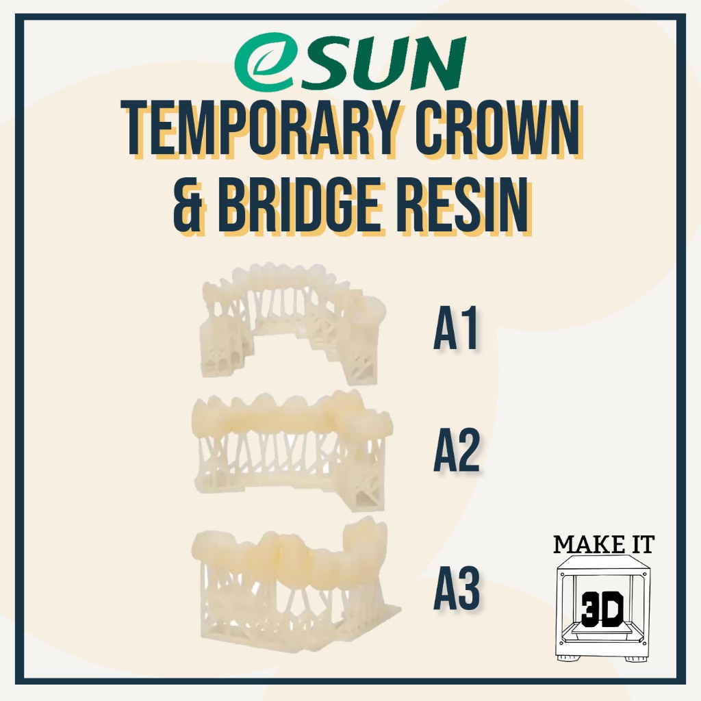 eSUN 1kg Temporary Crown and Bridge Dental Resin for 3D Printing