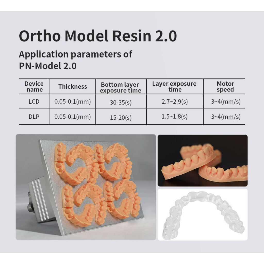 PioNext 1kg Ortho Model 2.0 3D printer resin for digital dentistry