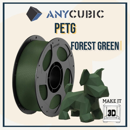 ANYCUBIC 1kg PETG 3D Printer Filament 1.75mm tangle free reusable plastic spool AMS compatible