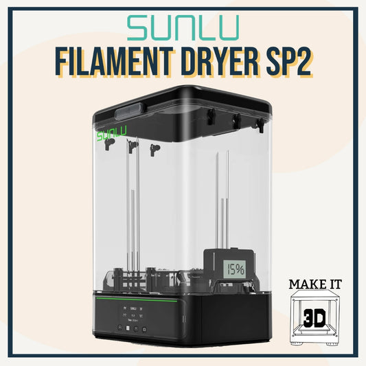 SUNLU SP2 2-in-1 Filament Dryer and Storage Box, Can fit 2x1kg or 1x3kg spool for 3D printer