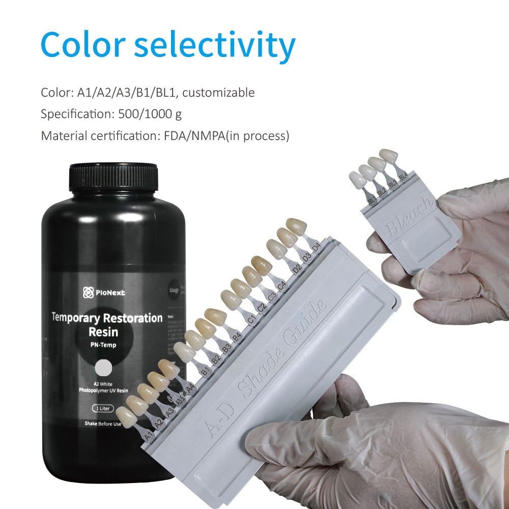 PioNext 1kg Temporary Restoration 3D printer Resin crown &bridge biocompatible for digital dentistry