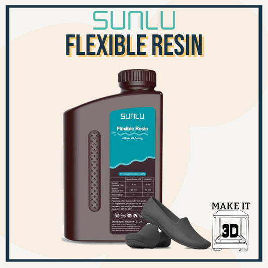 SUNLU Flexible Resin 1kg for 3D printing 70A shore hardness