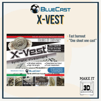 BlueCast 5kg X-Vest investment powder for casting 3D print