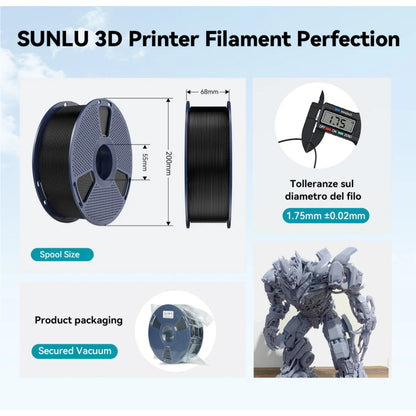 SUNLU PLA+ Filament 1.75mm 1kg 3D Printing Filament