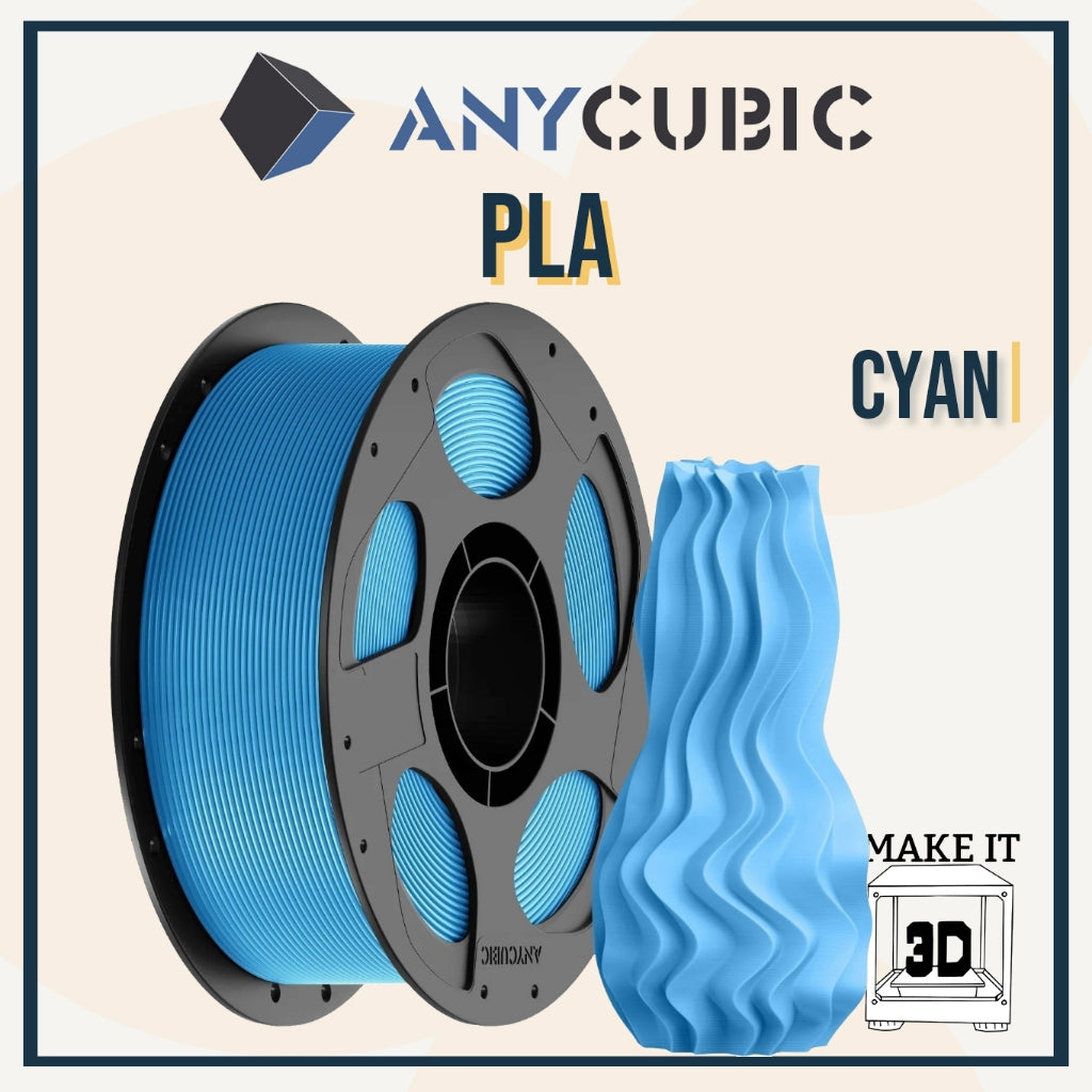 ANYCUBIC 1kg PLA 1.75mm 3D Printing Filament Neatly Wound Bubble Free w Reusable Spool