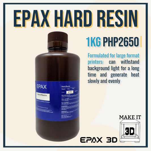 [CLEARANCE] EPAX 1kg Hard Resin - 3D Printing Resin for mSLA 405nm (Check description for expiry)