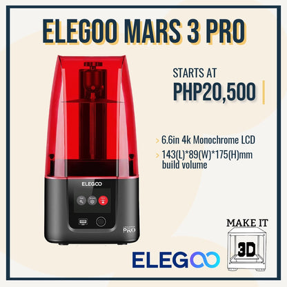 Elegoo Mars 3 Pro 4k Fast mSLA Resin 3D Printer